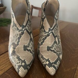 Vince Camuto Snakeskin Pattern Ankle Boots